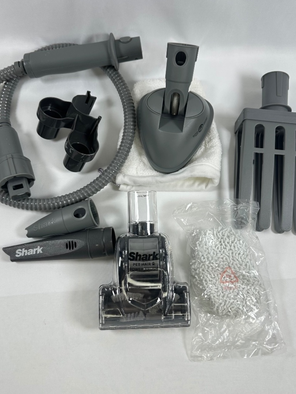 Shark Brand Vacuum Cleaner Accessories Including a Pet Hair Power Brush, Gray